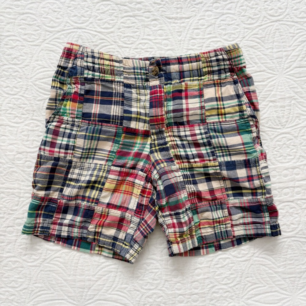 Polo Ralph Lauren Boys' Prepster Patchwork Madras Short Sz 10